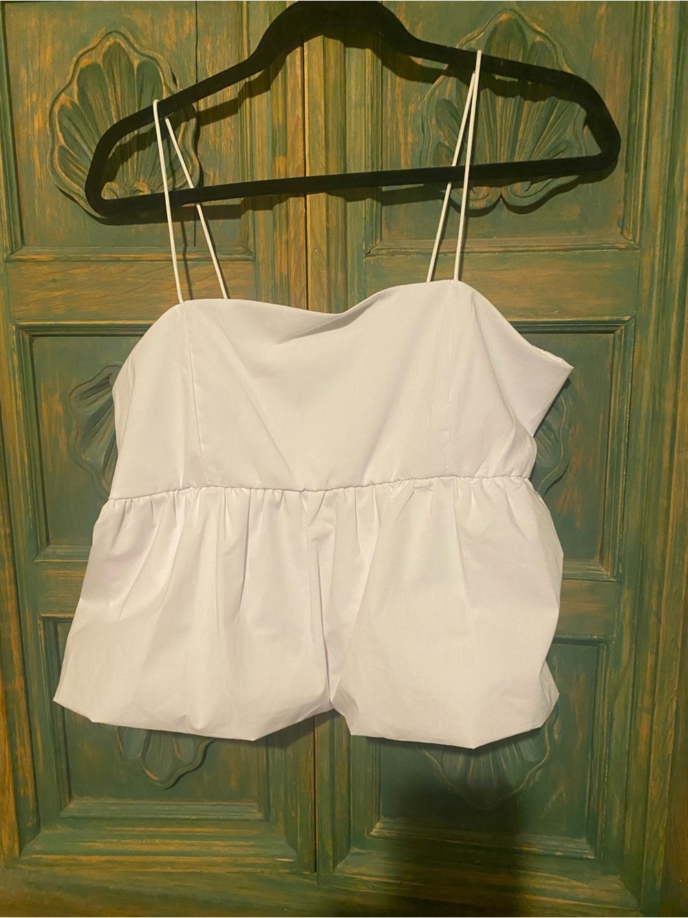 Madden Girl White Spaghetti Strap Peplum Camisole